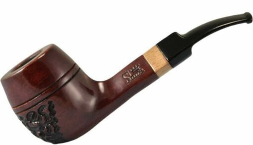 5.5" Engraved Bulldog Rosewood Pipe by Shire Pipe